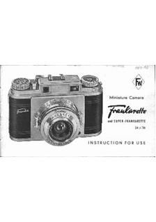 Franka Super Frankarette manual. Camera Instructions.